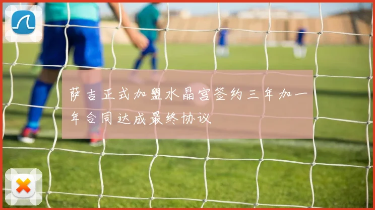 萨吉正式加盟水晶宫签约三年加一年合同达成最终协议